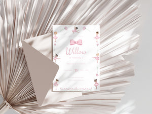 Ballerina Birthday Invitation