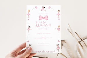 Ballerina Birthday Invitation