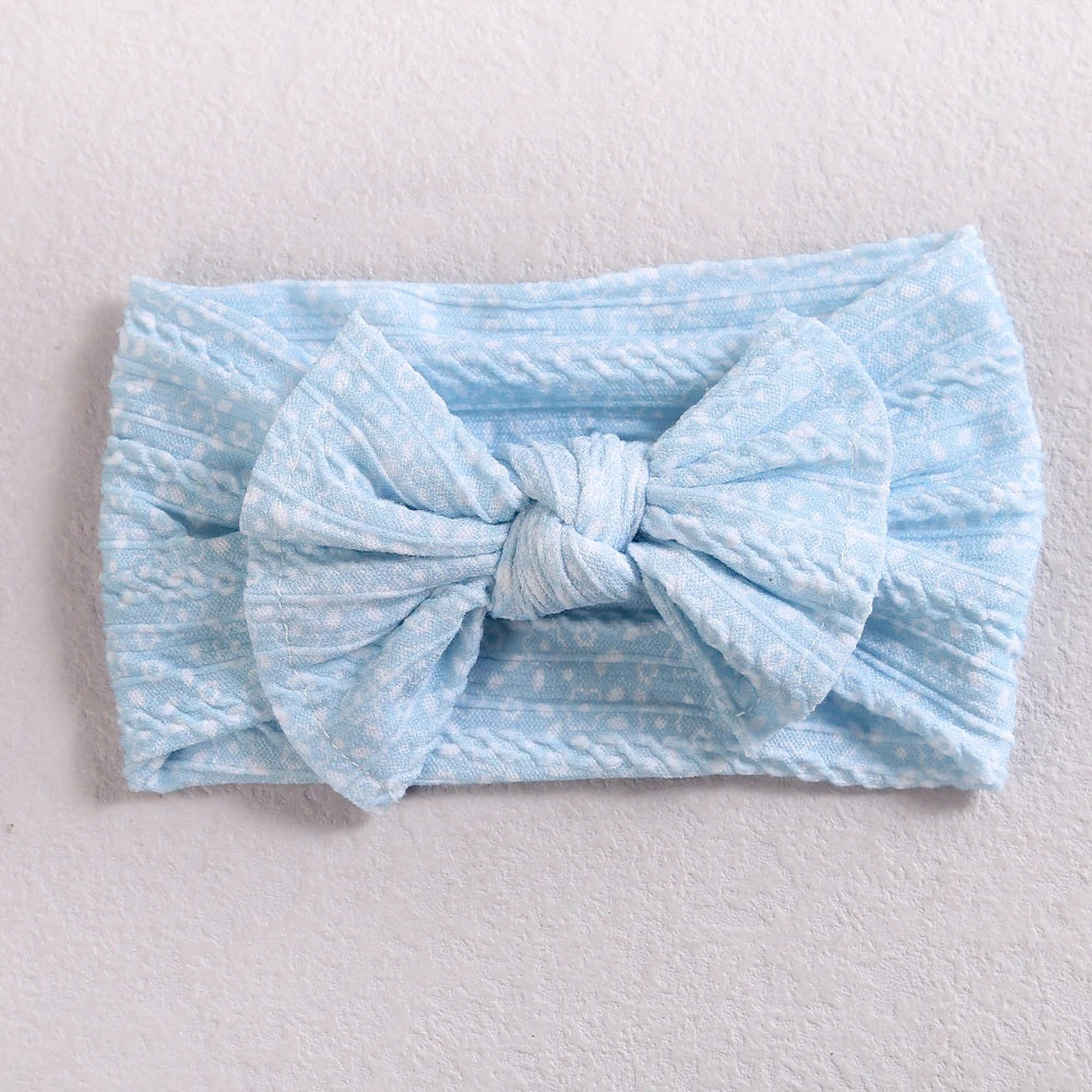 Baby blue flower topknot