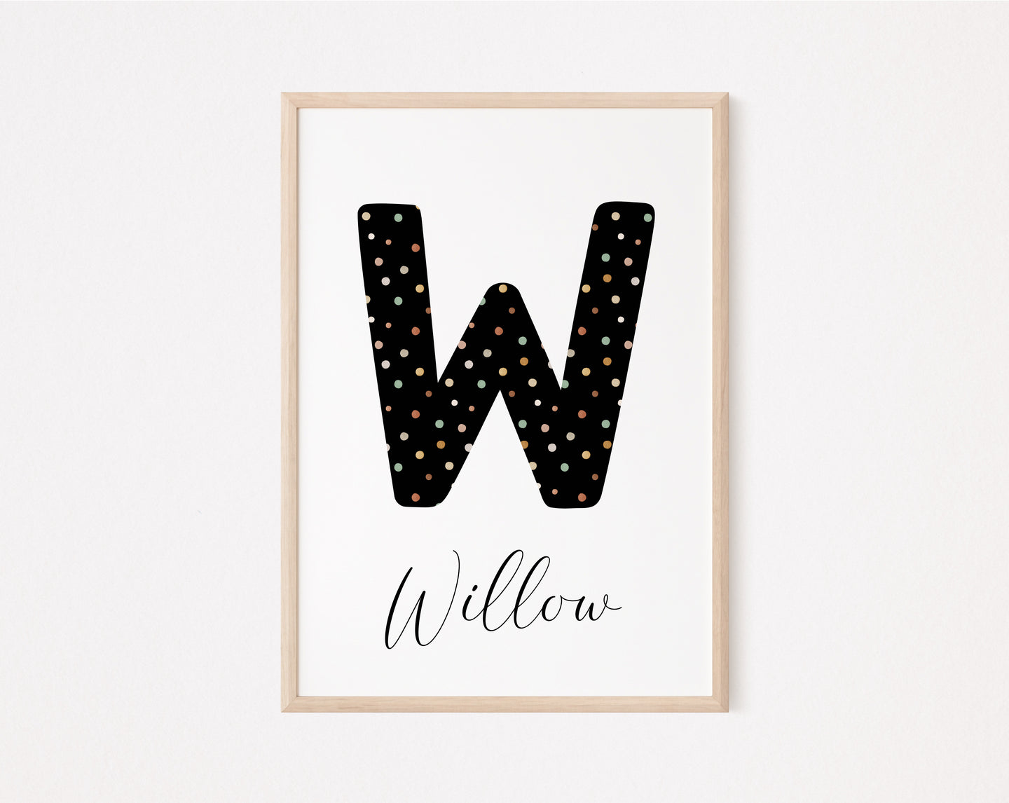 Polka Dot initial personalised print