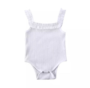 Ruffle bodysuit white