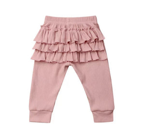 Pink ruffle pants