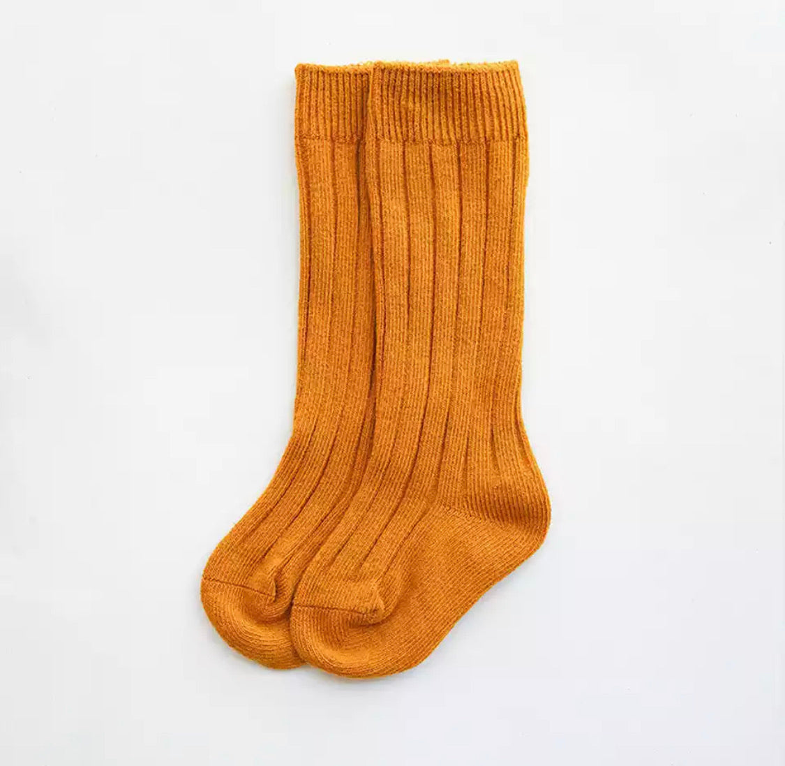 Knee high socks mustard