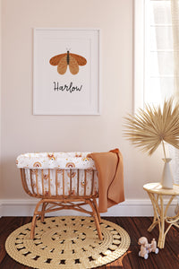 Boho moth personalised print